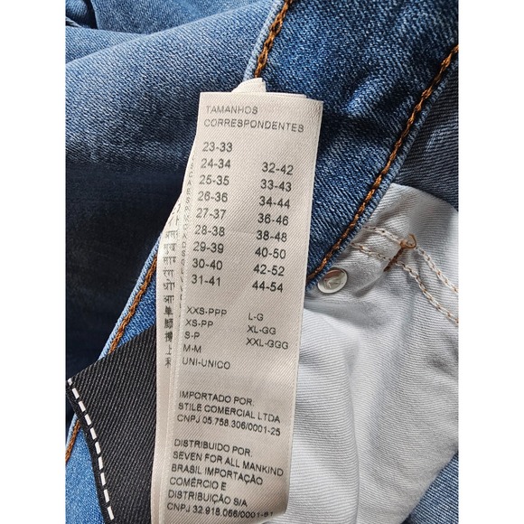 7 for all mankind Men's Sz 46 The Straight DXL Pacific Blue Jeans - Picture 13 of 14